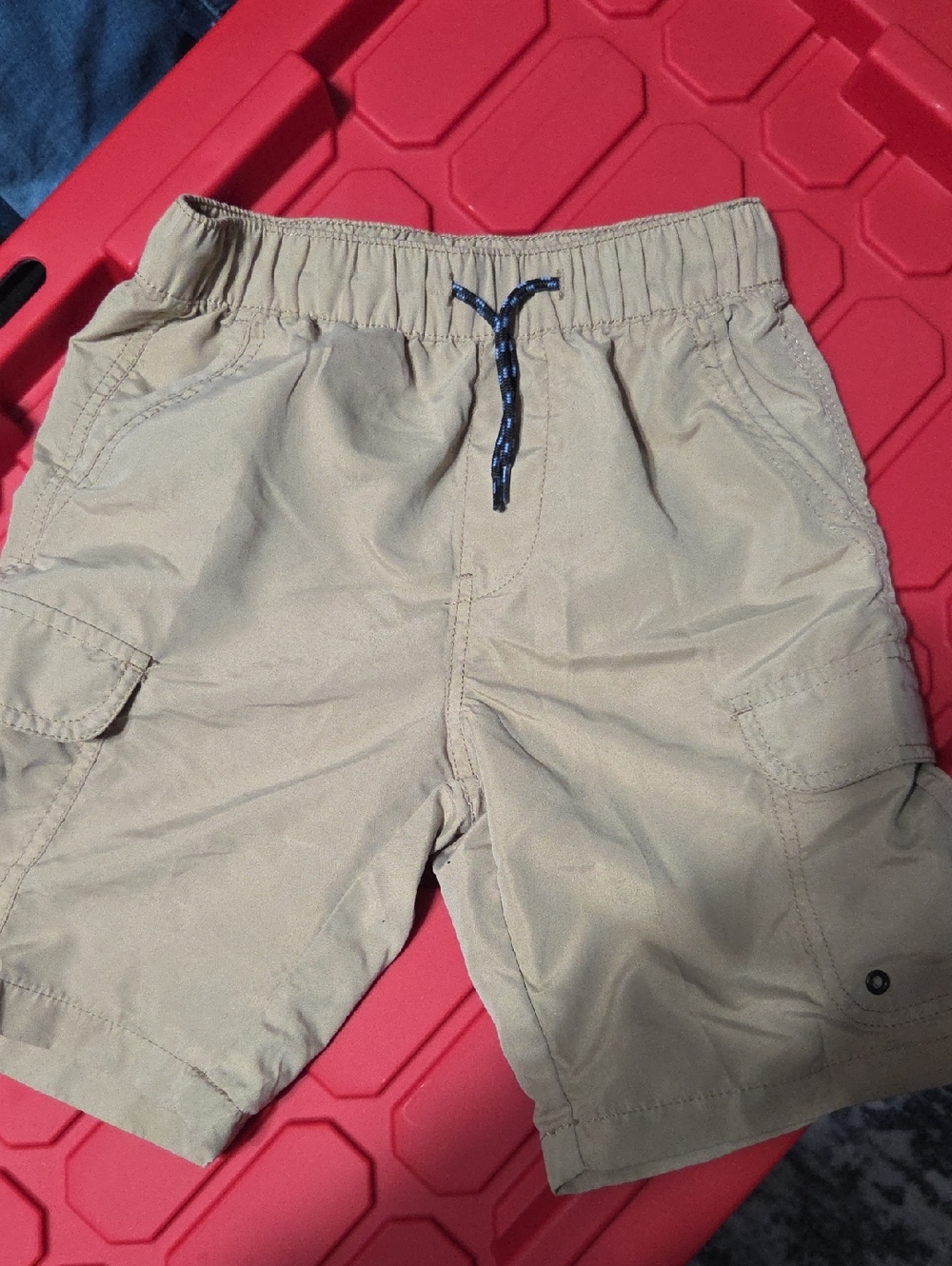 Plugg Khaki Cargo Shorts with Drawstring